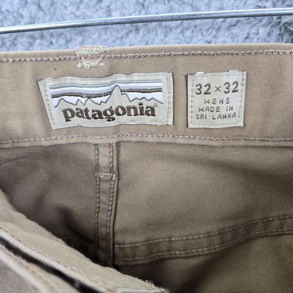Patagonia Iron Clad Men's Khaki Jeans Organic Cotton Straight Leg Size 32 x 26 - Picture 5 of 12